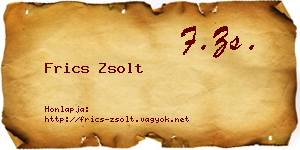 Frics Zsolt névjegykártya